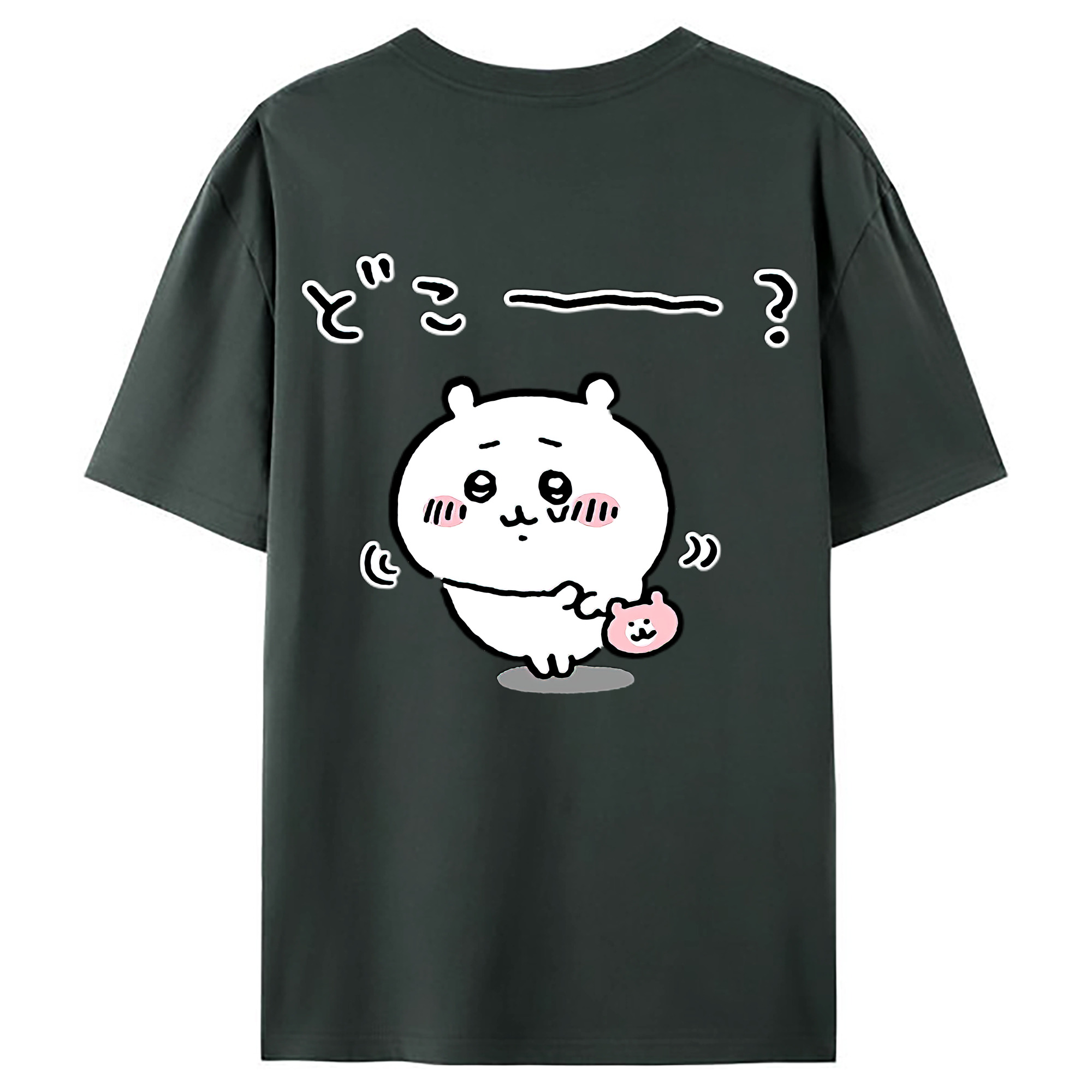 （画像用） ちいかわ ちいかわ Chii-kawa chiikawa 綿100％ メンズ半袖Tシャツ（バックプリント） 通気性
